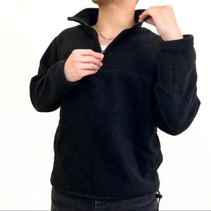 Black Fleece Half-Zip Jacket